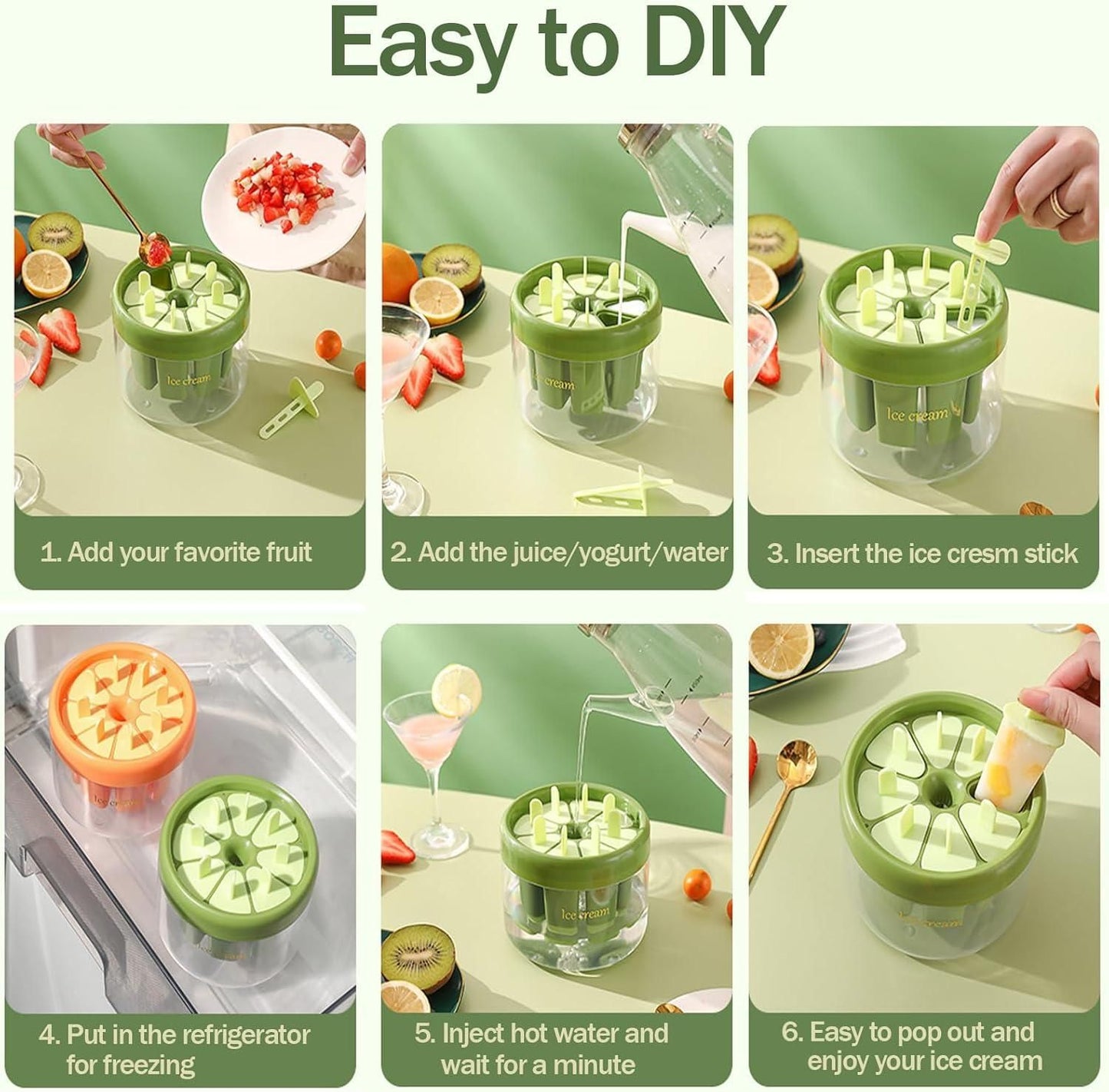 IceJoy™ 8-Piece Popsicle Maker 🌈